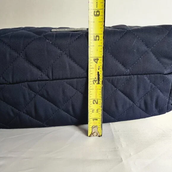 Vera Bradley Tote Bag Small w/ Zippers Performance Twill Classic Navy - Picture 12 of 14